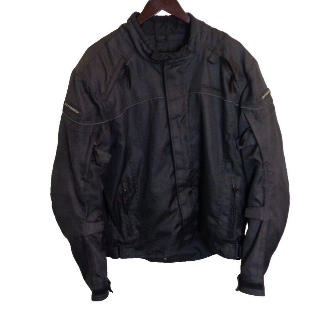 TOURMASTER  Jett Series 3 Motorcycle Jacket L 44 Mens Black Biker Full Armor